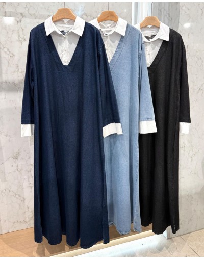 PAQUET DE 6 ABAYA CHEMISE EN  JEAN